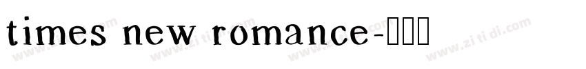 times new romance字体转换